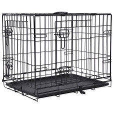 Bokss suņiem - Placek wire dog crate / Double door / 75 x 46 x 53 cm