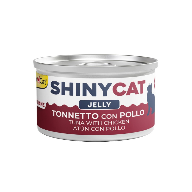 Konservēta barība kaķiem  - Gimborn SHINYCAT JELLY TUNA WITH CHICKEN 70g