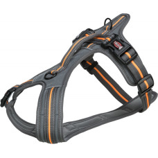 TRX 13 Fusion touring harness, L–XL: 72–89 cm/30 mm, graphite/papaya, Krūšu siksna suņiem