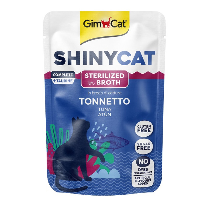 Konservēta barība kaķiem  - Gimborn SHINYCAT POUCH STERILIZED TUNA 70g