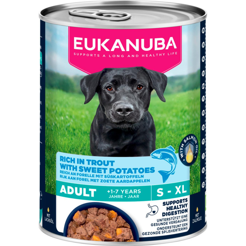 Konservi suņiem - Eukanuba CAN LC AD AB TRUT&SWPT 400G