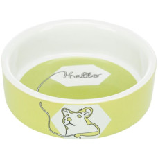 Bļoda dzīvniekiem, keramika - Trixie Bowl, Hello comic hamster, ceramic, 90 ml/ø 8 cm